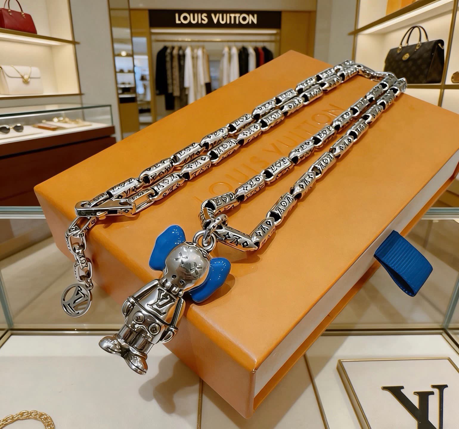 Louis Vuitton Silver Charm Necklace